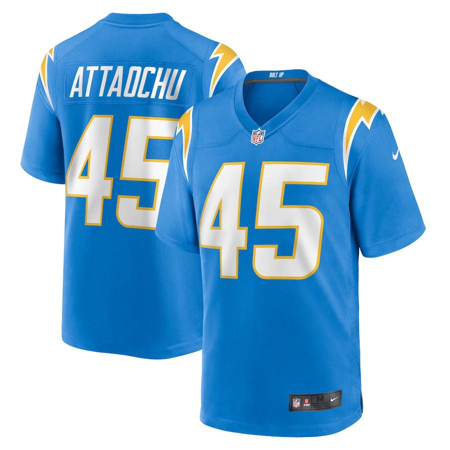 Men Los Angeles Chargers 45 Jeremiah Attaochu Nike Powder Blue Home Game Player NFL Jersey